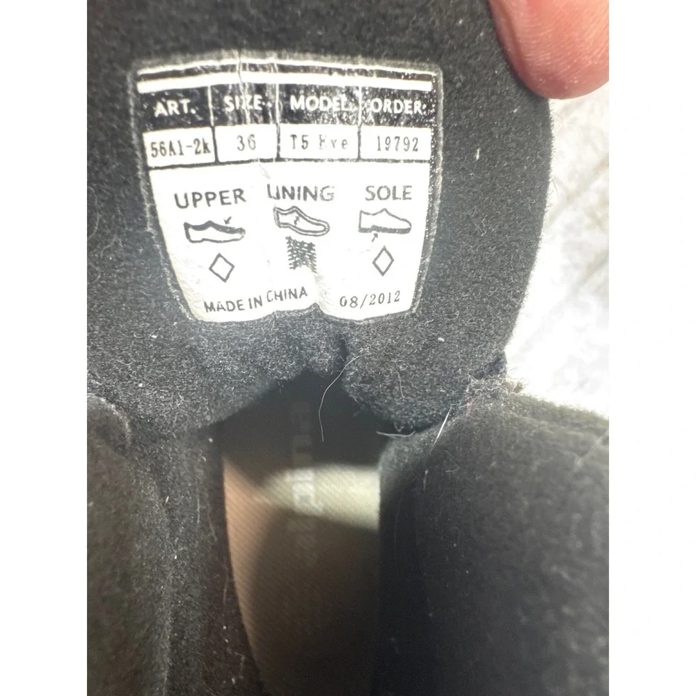 Alpina T5 Eve Cross Country Ski Boots Black White Thinsulate NNN Size 36 56A1-2k